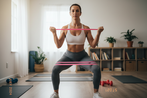 Full-body resistance band workout